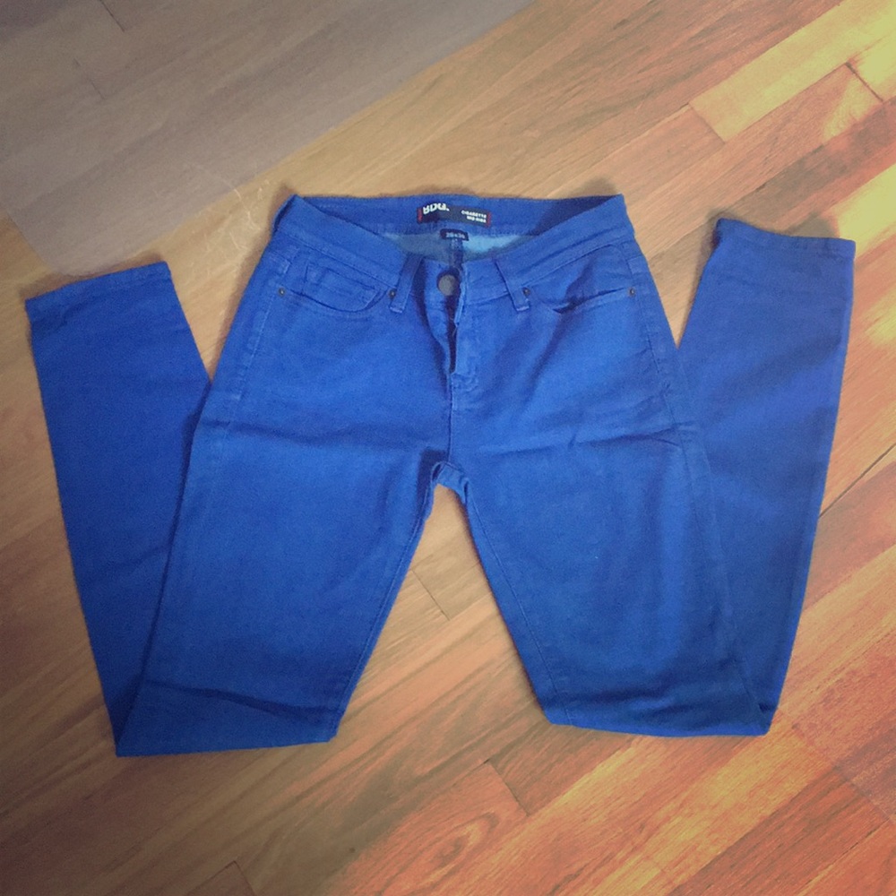 Cobalt blue skinny jeans from urban outfitters